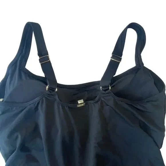 Anne Cole Classic Square Neck One-Piece black 16W - Picture 6 of 11